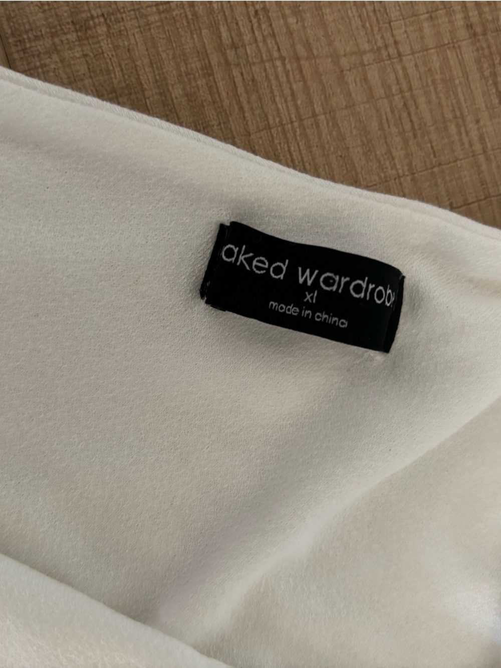 The Naked Wardrobe White Graduation Dress Bodycon Snatched One Shoulder Sz XL - Picture 6 of 9